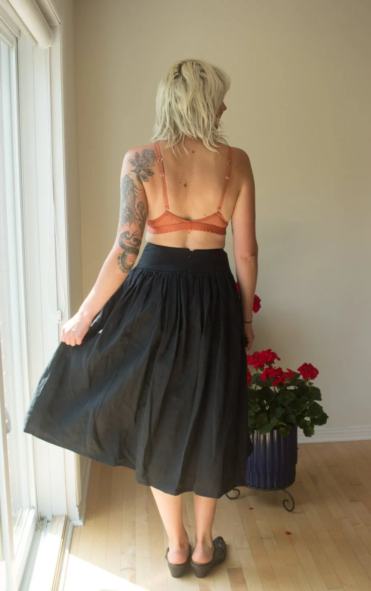 Eliza Faulkner Lucille Skirt (Black Linen) - Image 2