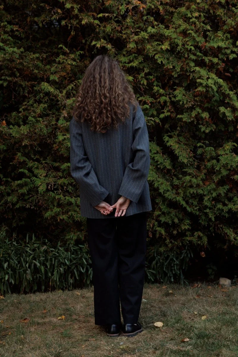 Eliza Faulkner Mara Coat - Grey Pinstripe (In-Store) - Image 10