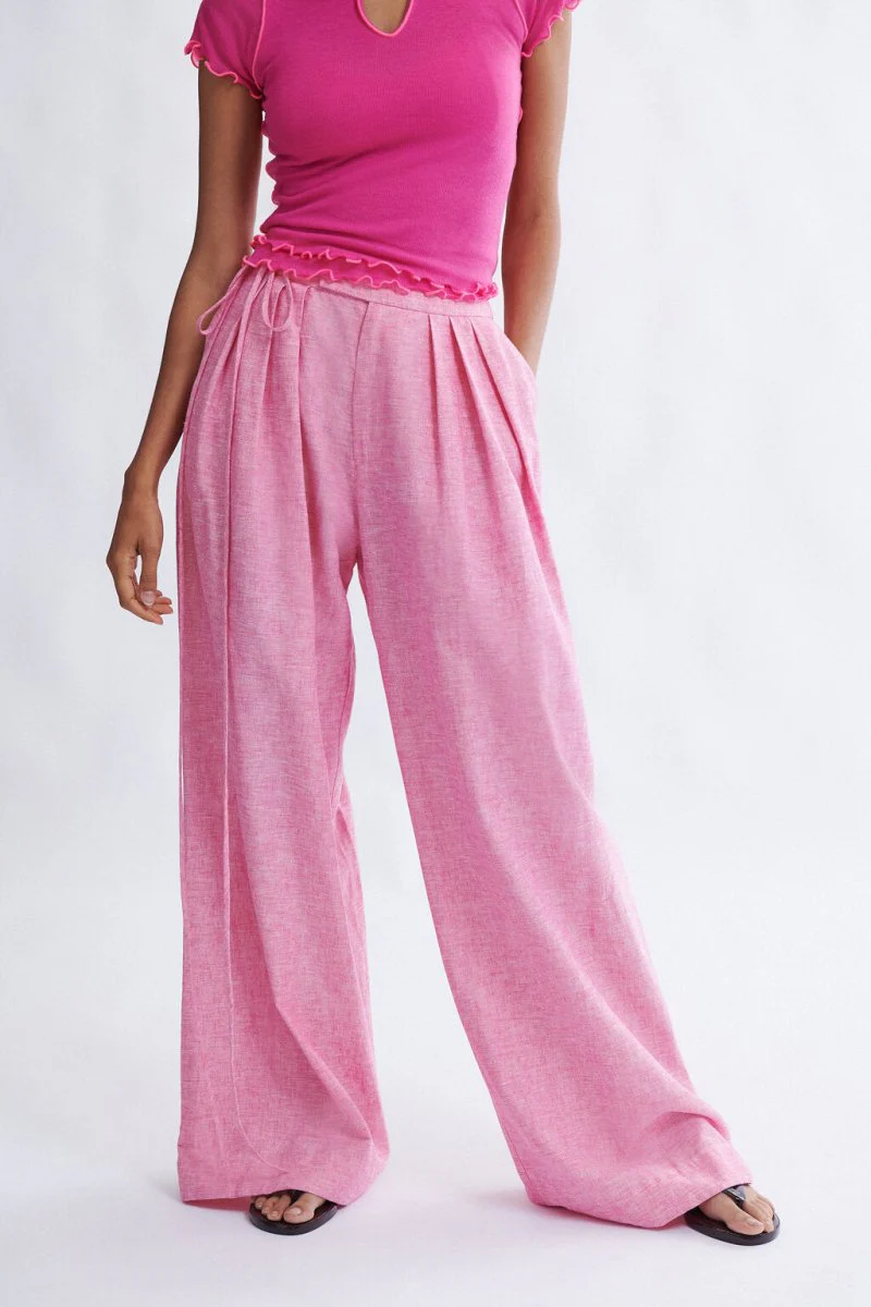 Eliza Faulkner Miranda Trousers - Bubblegum (Online Exclusive) - Image 2