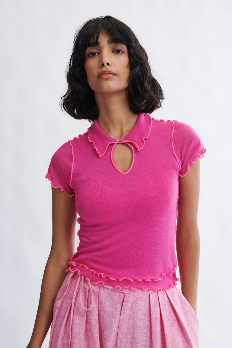 Eliza Faulkner Percy Top - Raspberry (Online Exclusive)