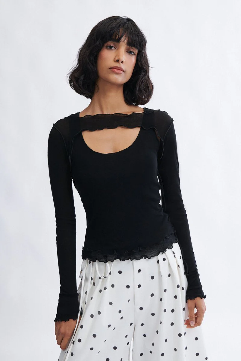 Eliza Faulkner Quincy Shrug Set - Black (Online Exclusive)