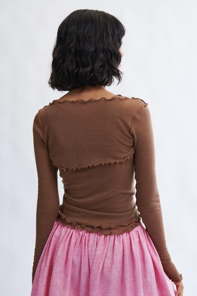 Eliza Faulkner Quincy Shrug Set - Chocolate (Online Exclusive) - Image 2