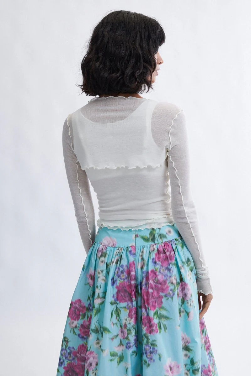 Eliza Faulkner Quincy Shrug Set - White (Online Exclusive) - Image 2