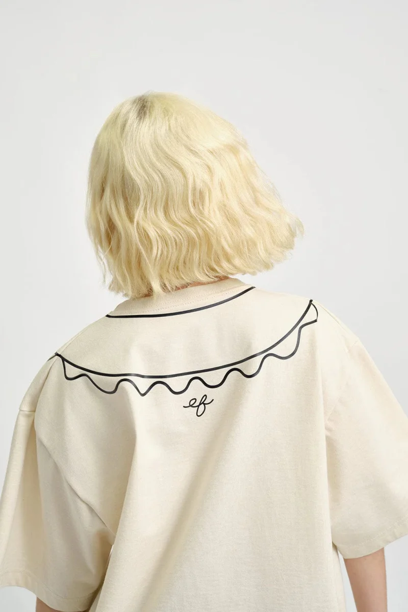 Eliza Faulkner Trompe L'Oeil Tee - Beige (Online Exclusive) - Image 2