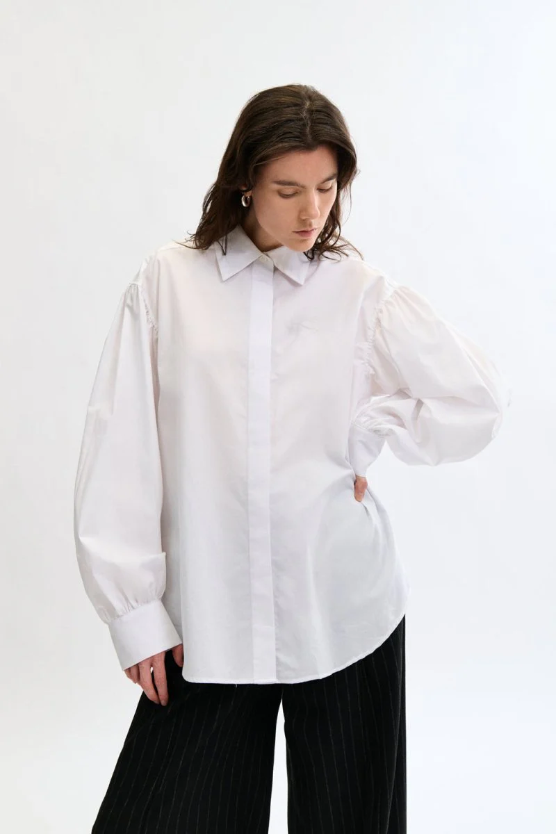 Eliza Faulkner Wren Shirt - White (In-Store) - Image 4