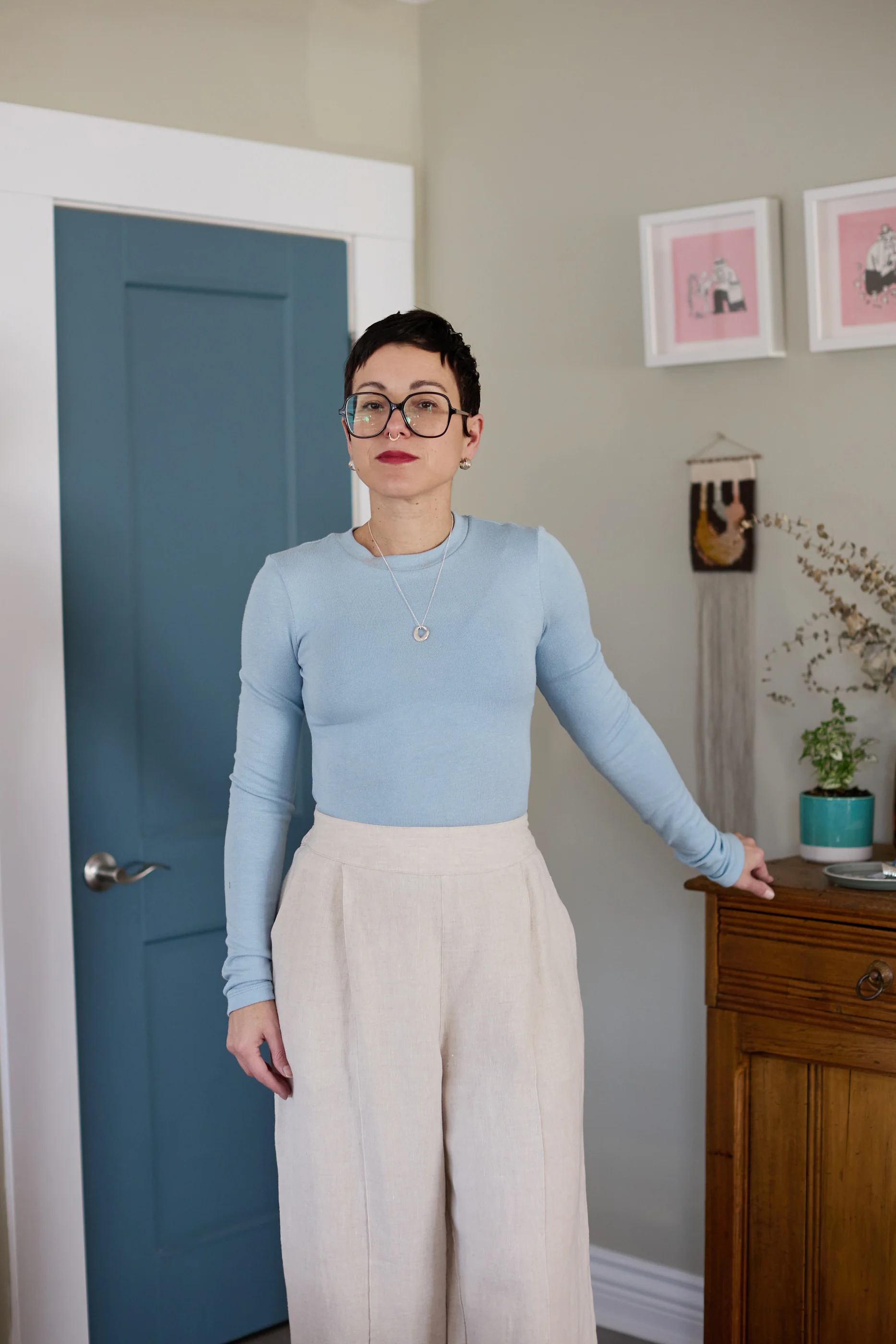 Eliza Faulkner Yves Pant - Natural Linen (In-Store) - Image 4