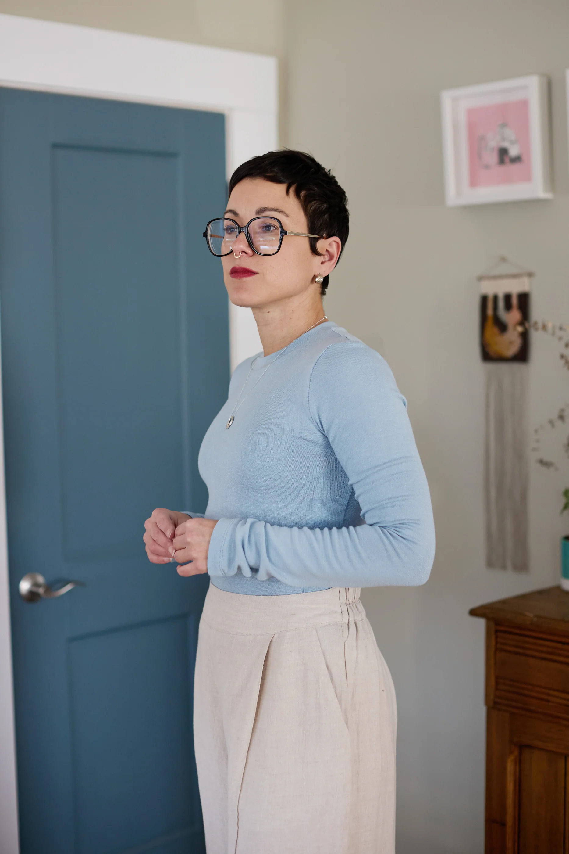 Eliza Faulkner Yves Pant - Natural Linen (In-Store) - Image 5