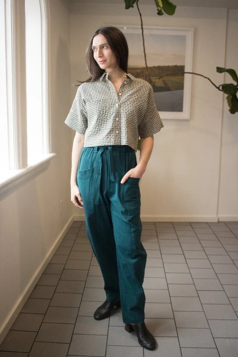 Eve Gravel Clara Shirt- Blue/Mauve or Green/Yellow (Online Exclusive) - Image 5