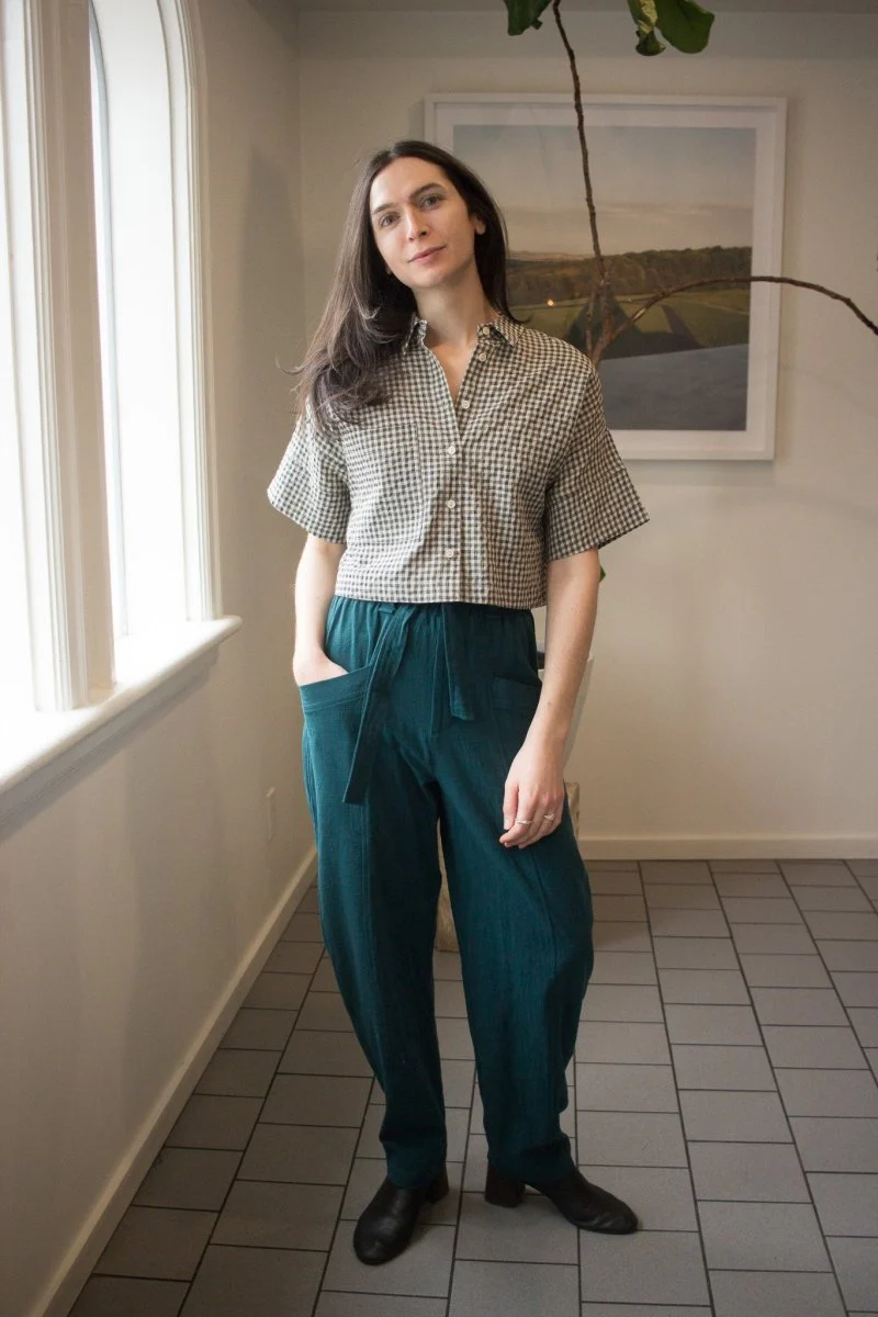 Eve Gravel Clara Shirt- Blue/Mauve or Green/Yellow (Online Exclusive) - Image 6