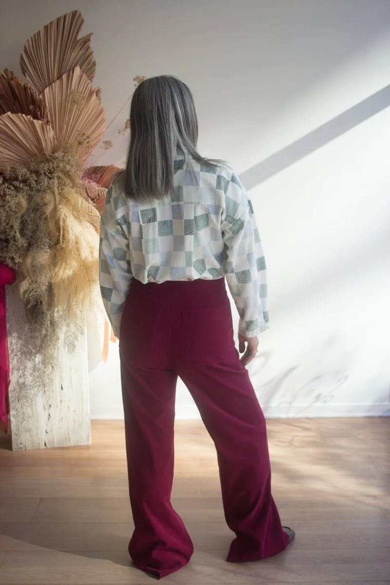 Eve Gravel Celeste Top - Chess Lines or Earth (Online Exclusive) - Image 12