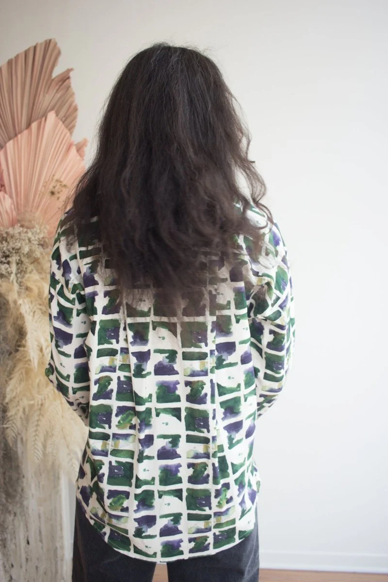 Eve Gravel Celeste Top - Chess Lines or Earth (Online Exclusive) - Image 4
