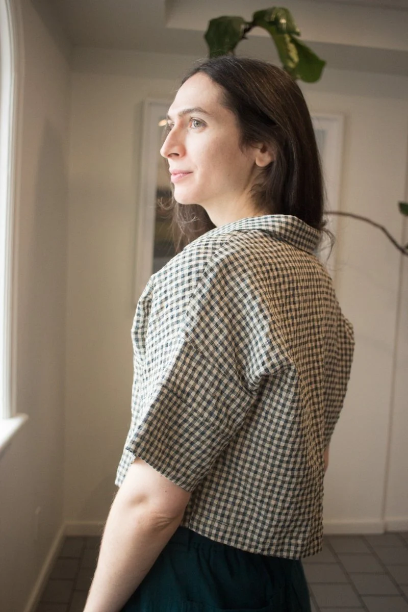 Eve Gravel Clara Shirt- Blue/Mauve or Green/Yellow (Online Exclusive) - Image 3