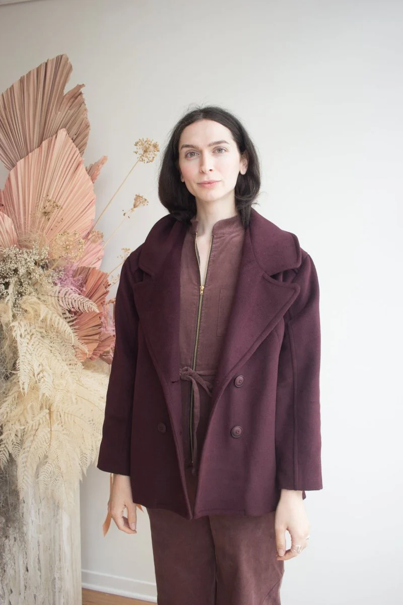 Eve Gravel Damon Short Coat - Dark Burgundy or Dark Green (Online Exclusive)