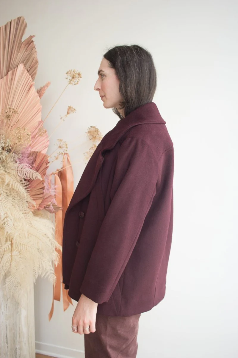 Eve Gravel Damon Short Coat - Dark Burgundy or Dark Green (Online Exclusive) - Image 5