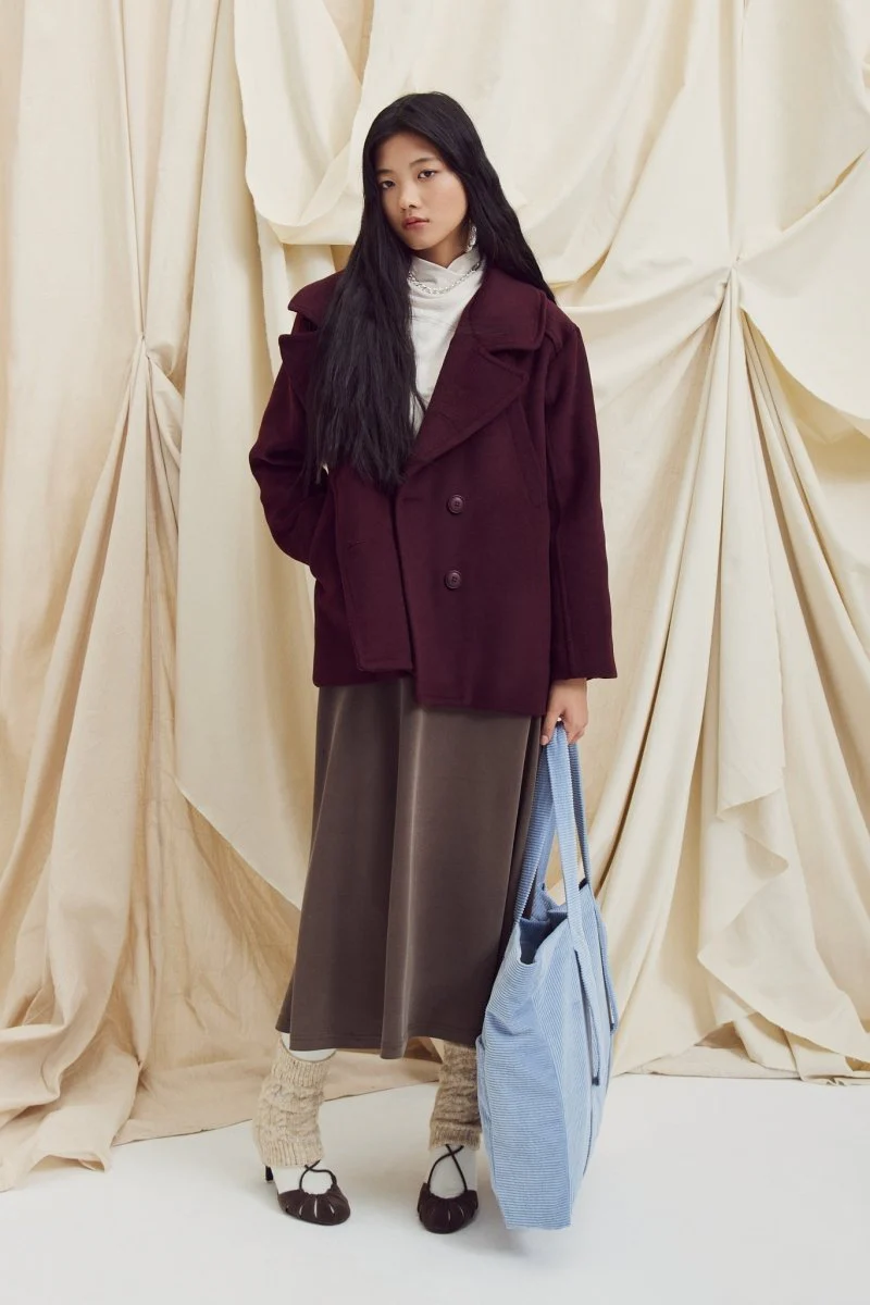 Eve Gravel Damon Short Coat - Dark Burgundy or Dark Green (Online Exclusive) - Image 7