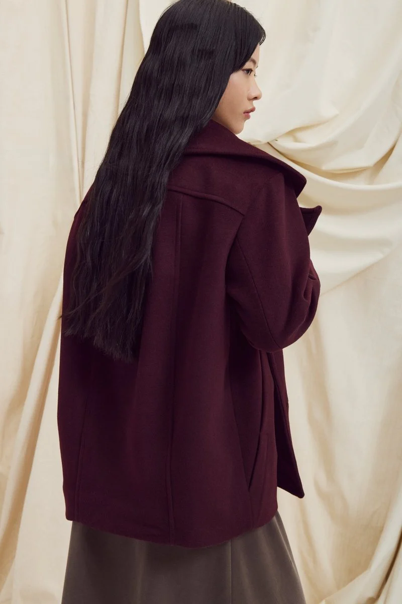 Eve Gravel Damon Short Coat - Dark Burgundy or Dark Green (Online Exclusive) - Image 8
