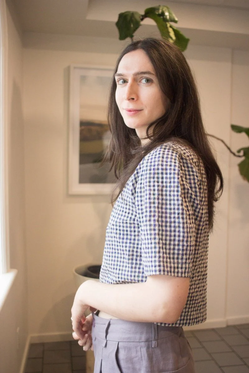 Eve Gravel Elpha Top - Blue/Mauve or Green/Yellow (Online Exclusive) - Image 2