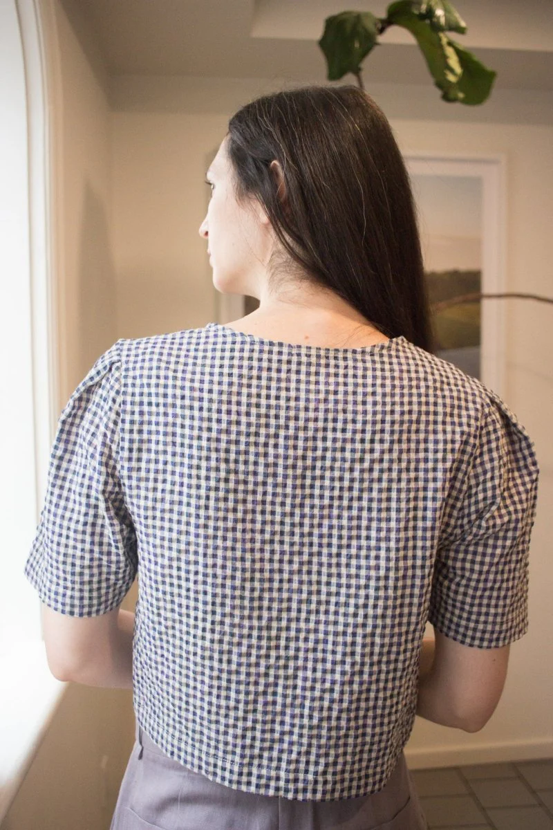 Eve Gravel Elpha Top - Blue/Mauve or Green/Yellow (Online Exclusive) - Image 4