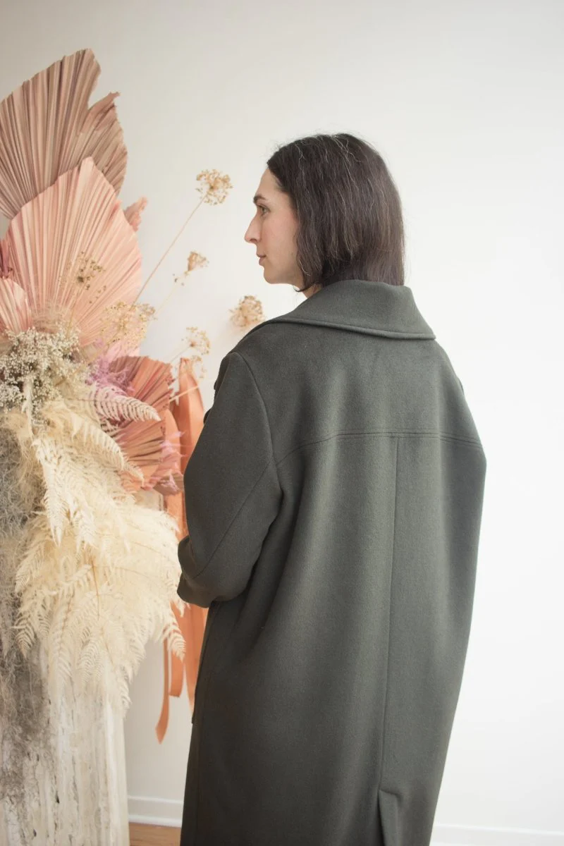 Eve Gravel Eos Long Coat - Dark Green or Dark Burgundy (Online Exclusive) - Image 2