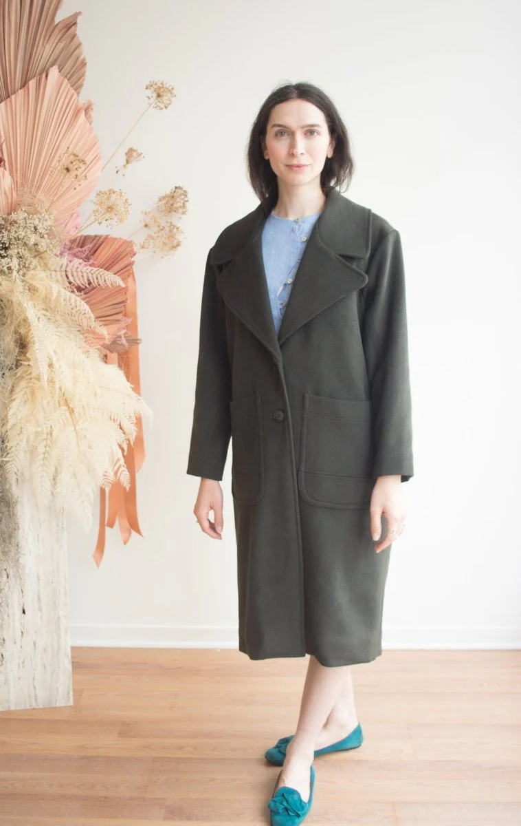 Eve Gravel Eos Long Coat - Dark Green or Dark Burgundy (Online Exclusive) - Image 3