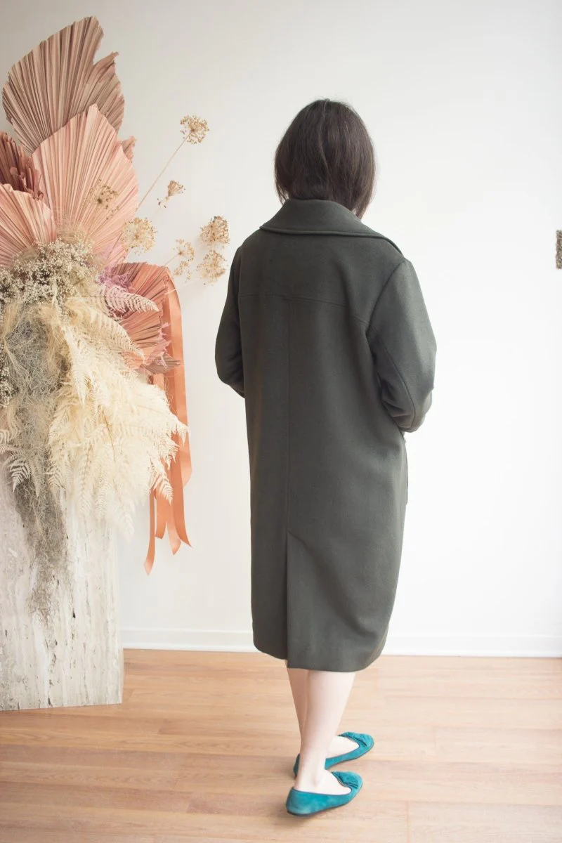 Eve Gravel Eos Long Coat - Dark Green or Dark Burgundy (Online Exclusive) - Image 4