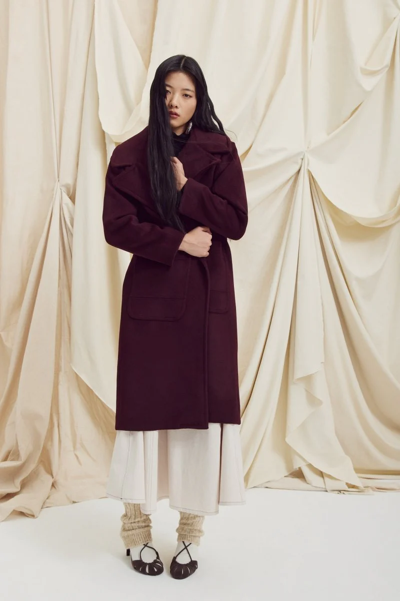 Eve Gravel Eos Long Coat - Dark Green or Dark Burgundy (Online Exclusive) - Image 8