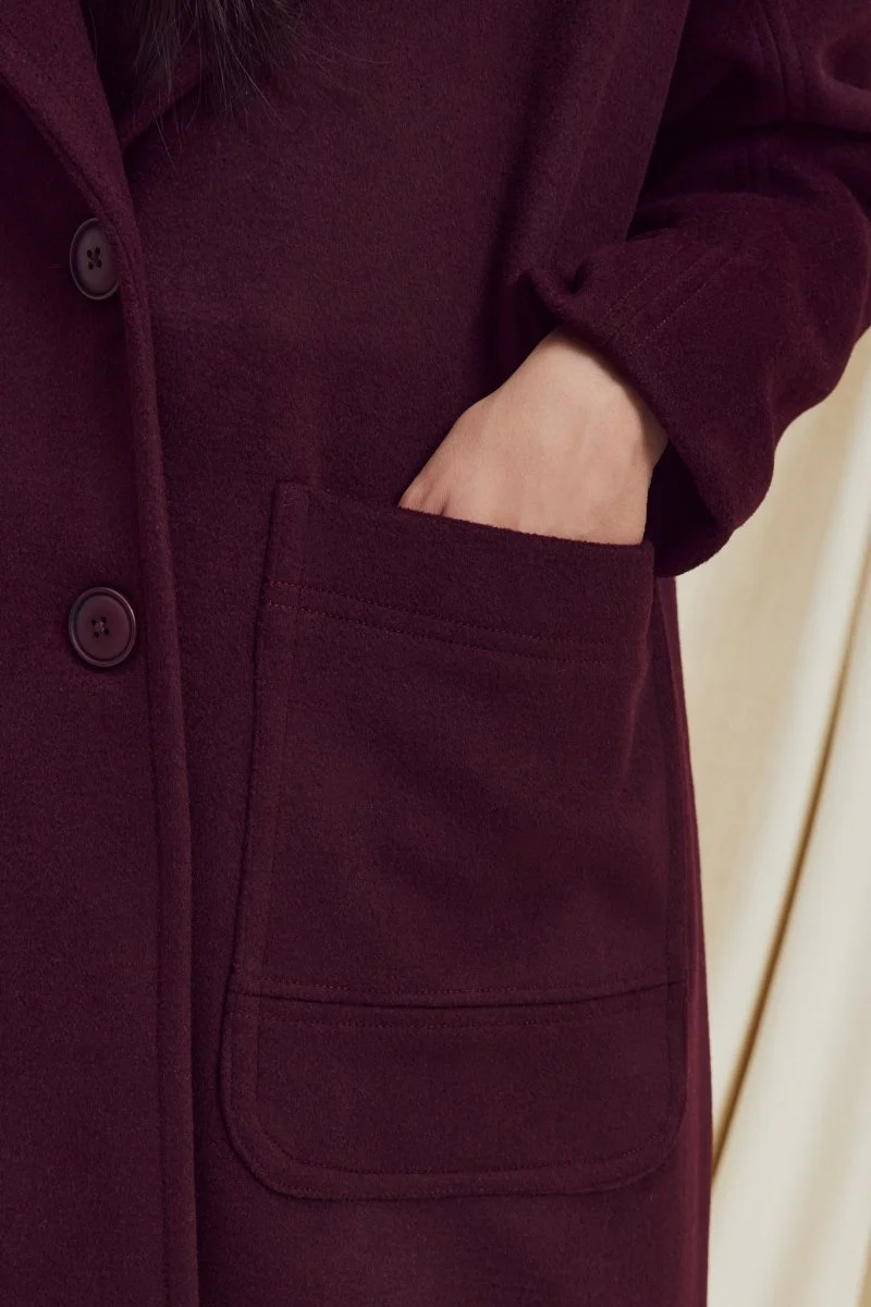 Eve Gravel Eos Long Coat - Dark Green or Dark Burgundy (Online Exclusive) - Image 9