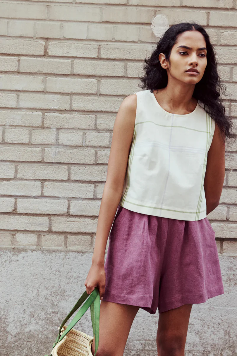 Eve Gravel Henderson Top - Summer Tartan (Online Exclusive) - Image 6
