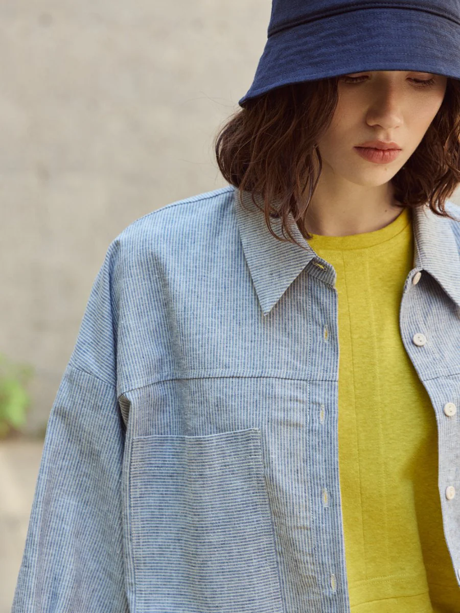 Eve Gravel Jacob Shirt - Blue/Beige (In-Store) - Image 4