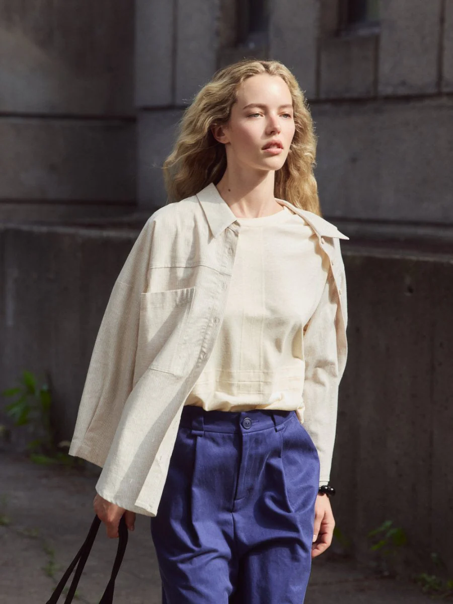 Eve Gravel Jacob Shirt - Blue/Beige (In-Store) - Image 5