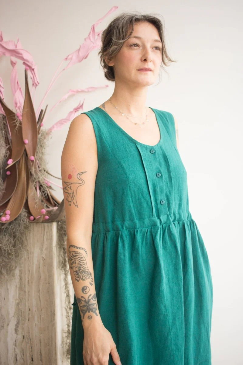 Eve Gravel Kiley Dress - Emerald (In-Store) - Image 2