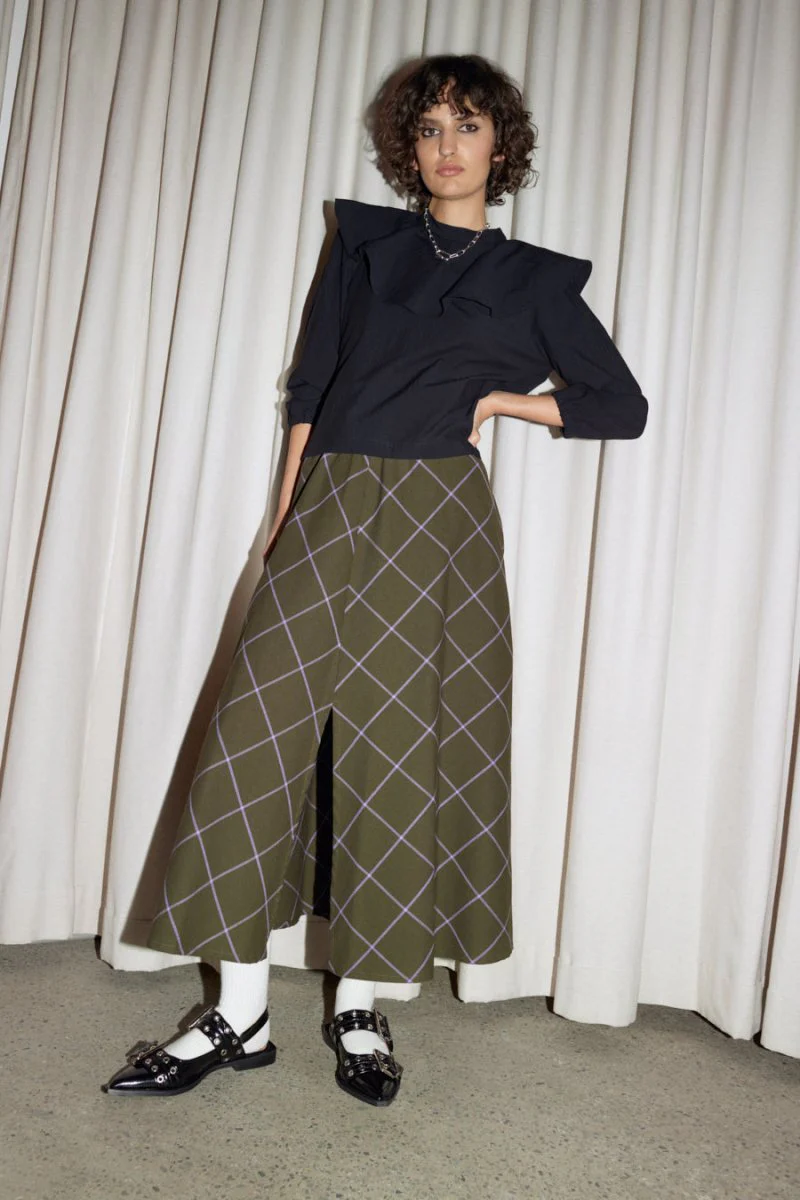 Eve Gravel Meharry Skirt - Black or Green (Online Exclusive) - Image 7