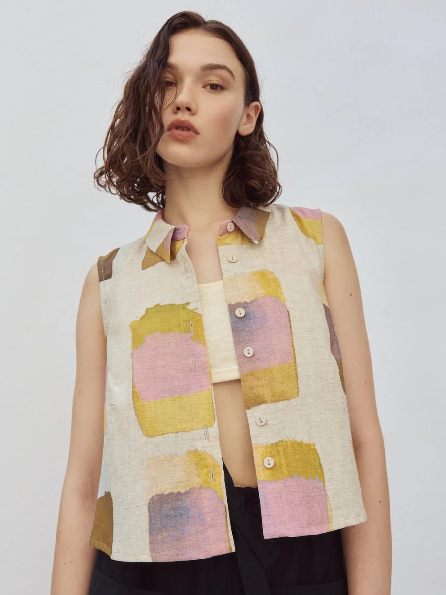 Eve Gravel Nikki Shirt - Blue/Gold or Yellow/Gold (Online Exclusive)