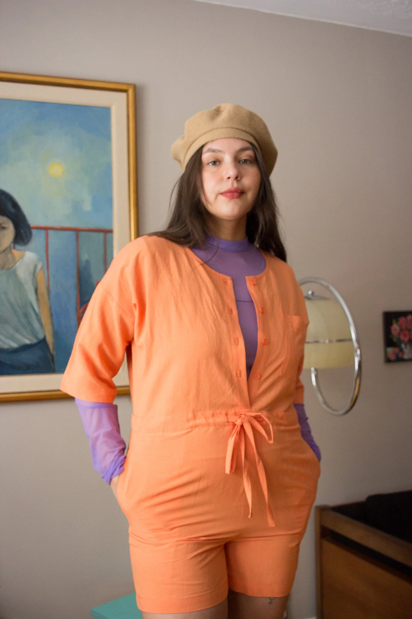 Eve Gravel Patchouli Romper - Papaya (In Store) - Image 3