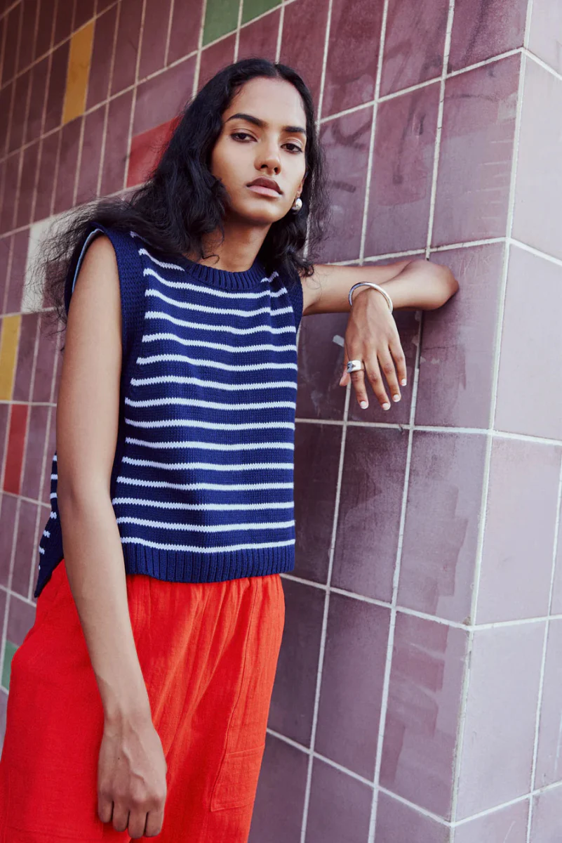 Eve Gravel Poppy Knit Top - Various Colours (Online Exclusive) - Image 6
