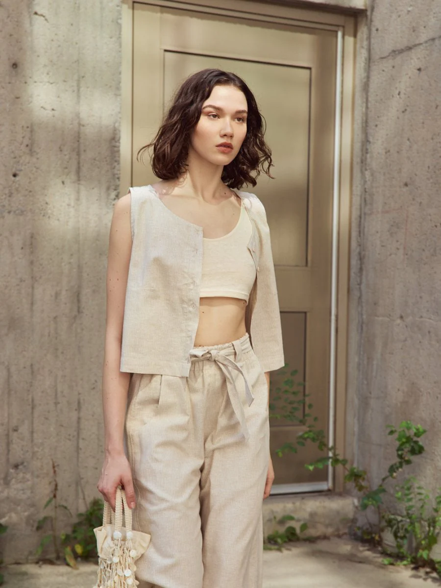 Eve Gravel Rosalie Top - Beige or Blue (Online Exclusive) - Image 6
