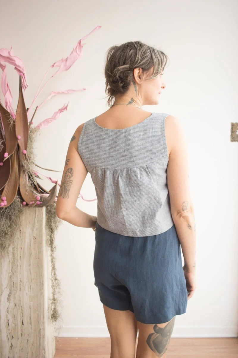 Eve Gravel Rosalie Top - Blue/Beige (In Store) - Image 2