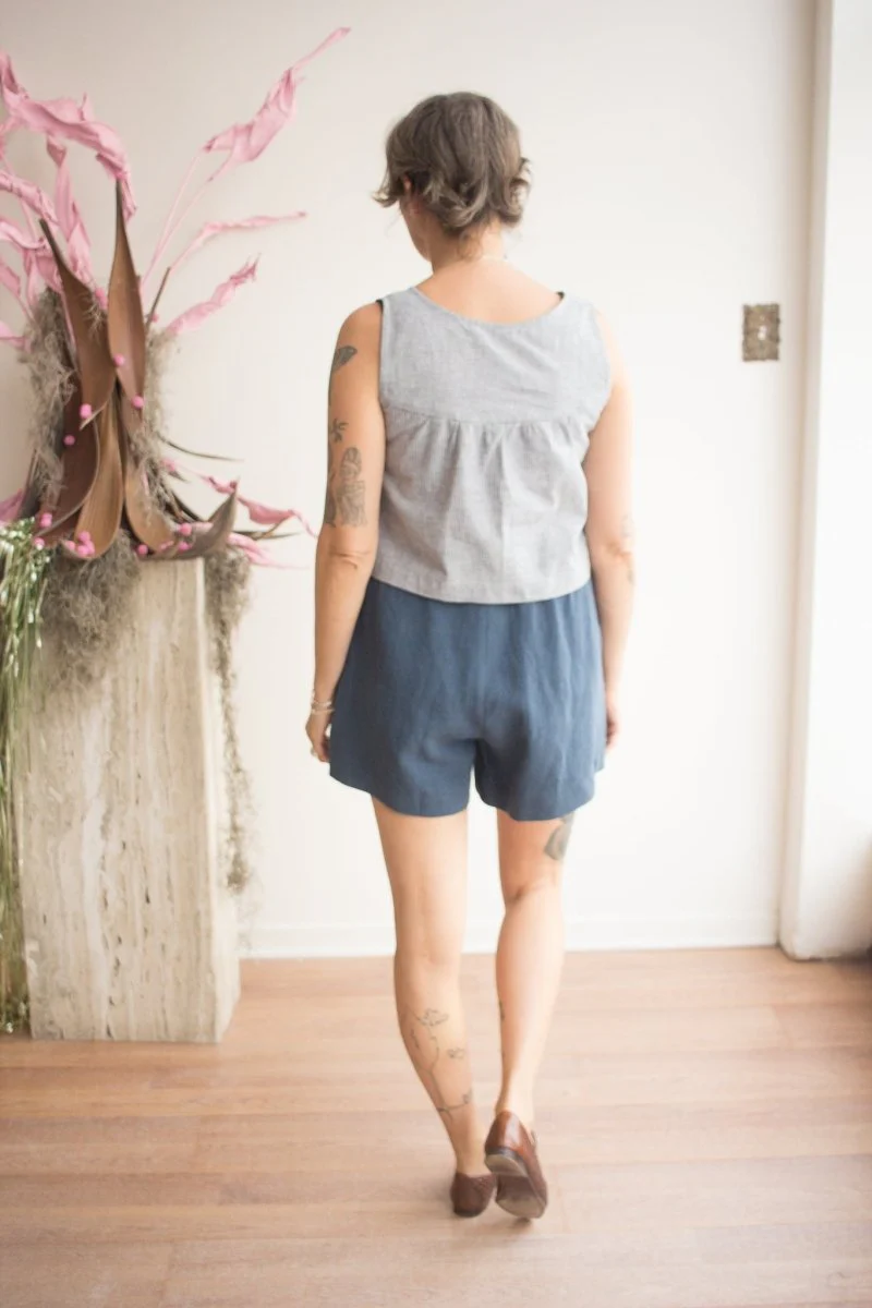 Eve Gravel Rosalie Top - Blue/Beige (In Store) - Image 3