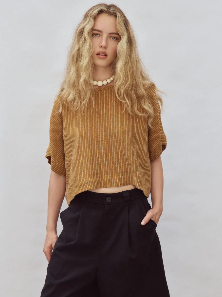 Eve Gravel Steven Top - Ochre (In-Store) - Image 5