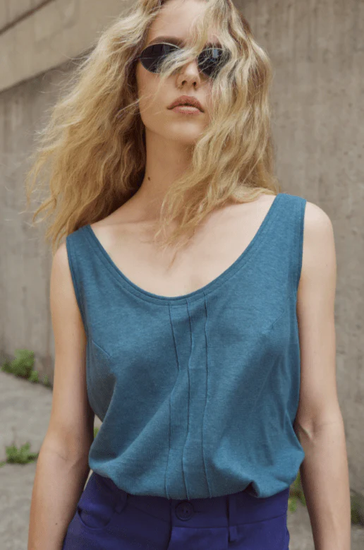 Eve Gravel Summer Top - Emerald (In Store)