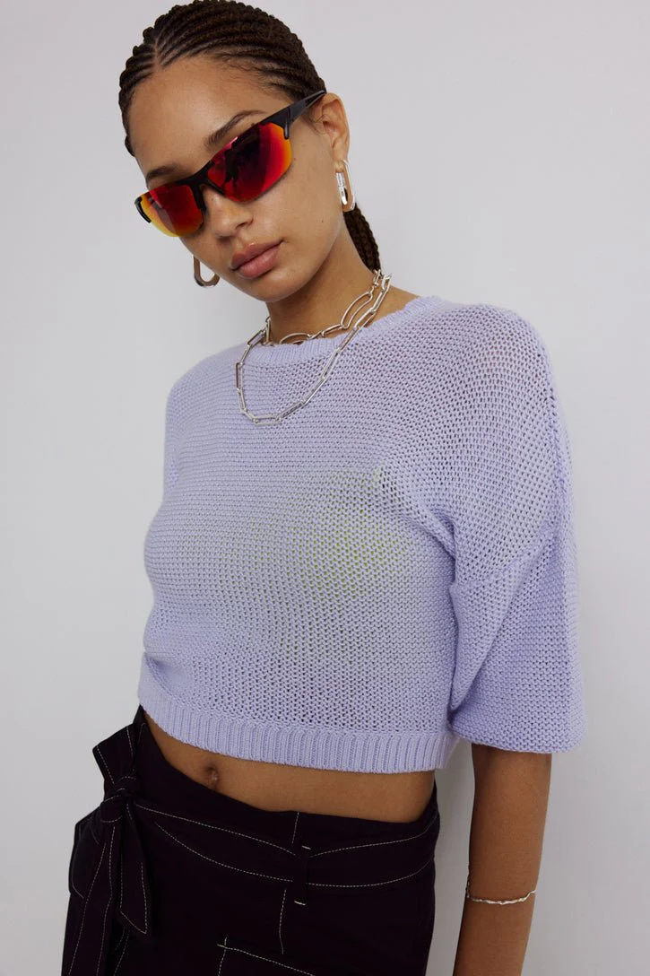 Eve Gravel Syers Top - Lavender or Cream (Online Exclusive) - Image 3