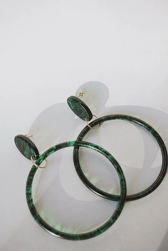 Foe & Dear Leone Hoops (Emerald) - Image 2