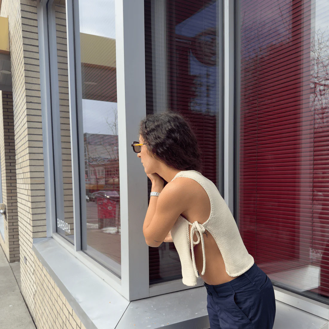 Givéh Tie Top (Cream) - Image 5