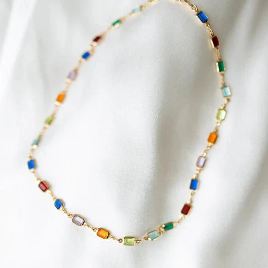 Hailey Jane Nadia Necklace (Pastel or Jewel Tone) - Image 7