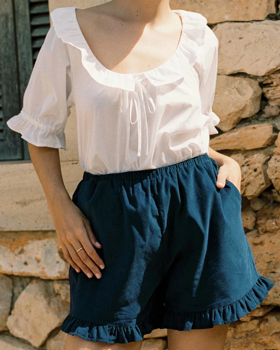 Harly Jae Clementine Shorts (Navy Micro Corduroy) - Image 11