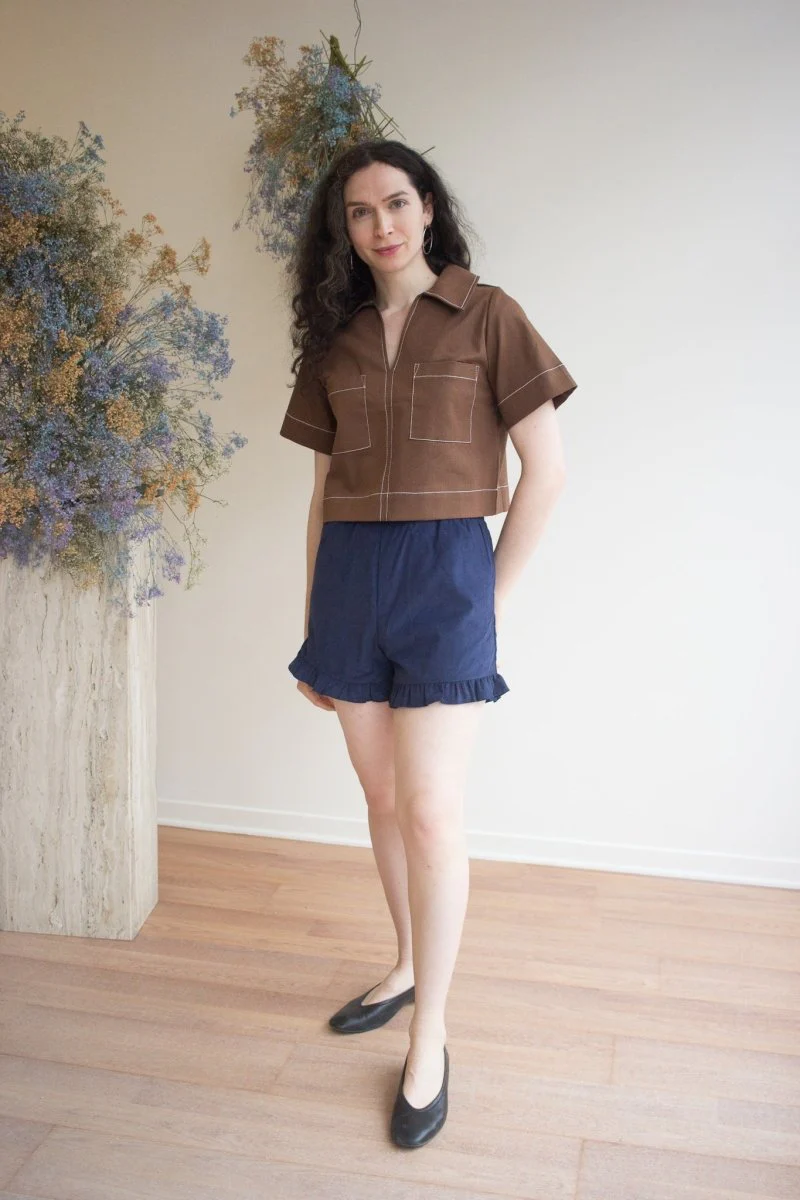 Harly Jae Clementine Shorts (Navy Micro Corduroy) - Image 2