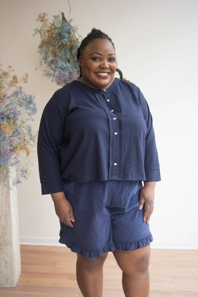 Harly Jae Clementine Shorts (Navy Micro Corduroy) - Image 5