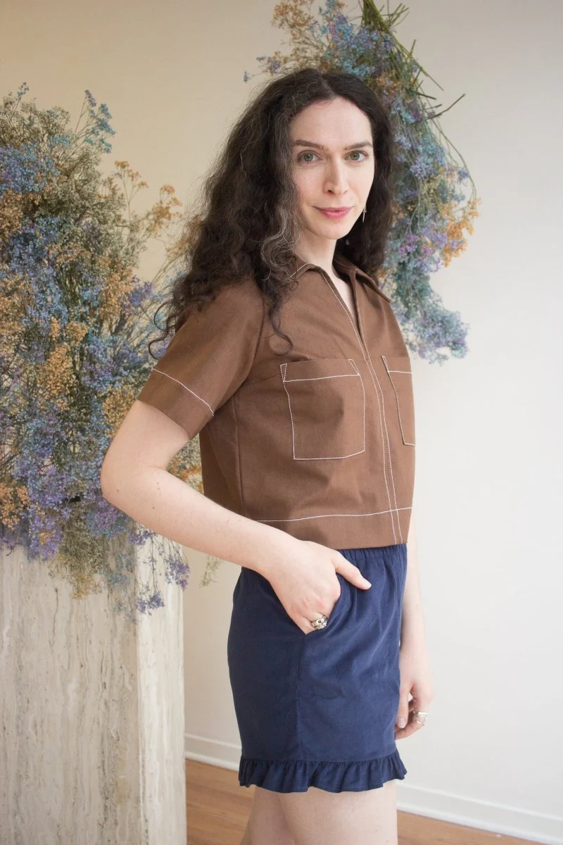 Harly Jae Clementine Shorts (Navy Micro Corduroy) - Image 6