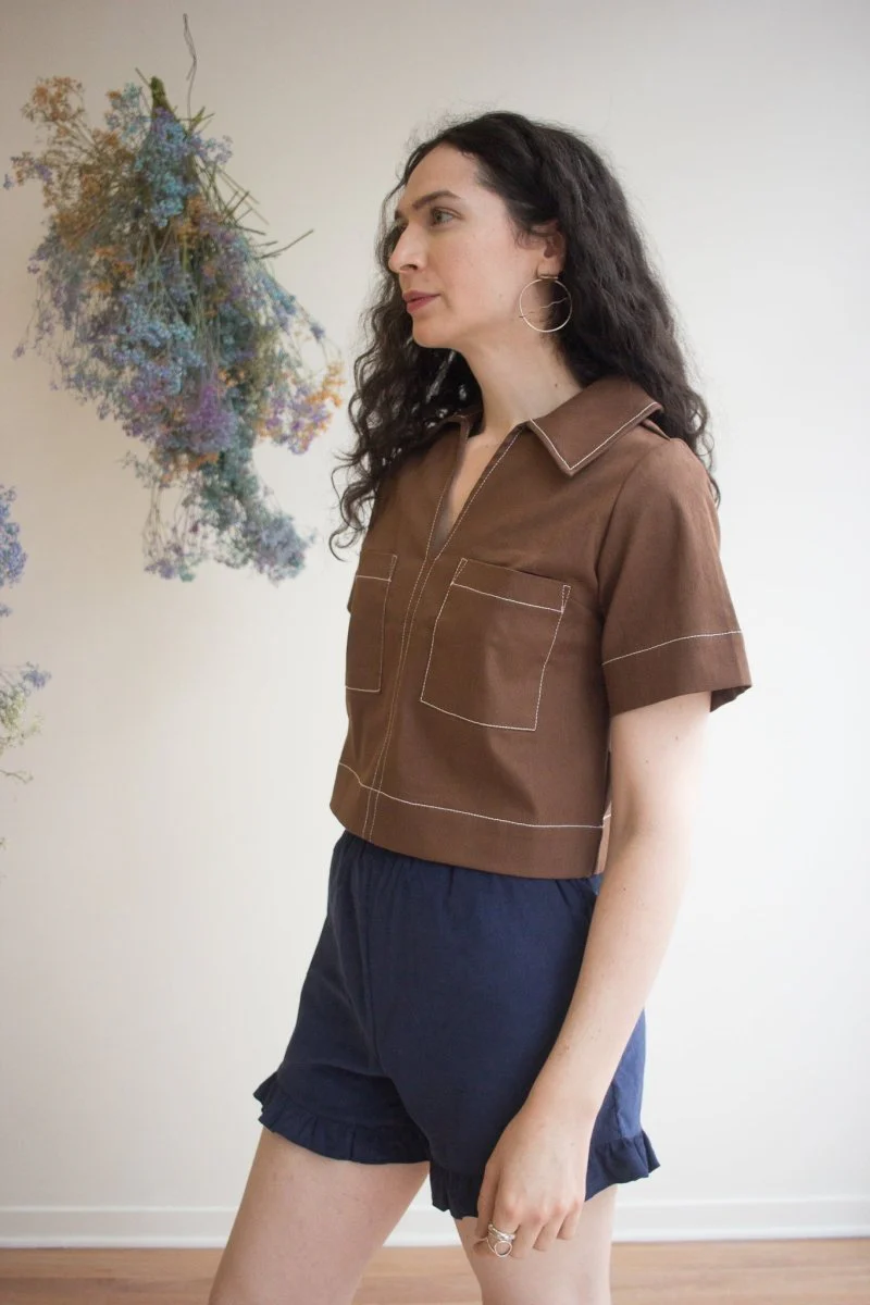 Harly Jae Clementine Shorts (Navy Micro Corduroy) - Image 7