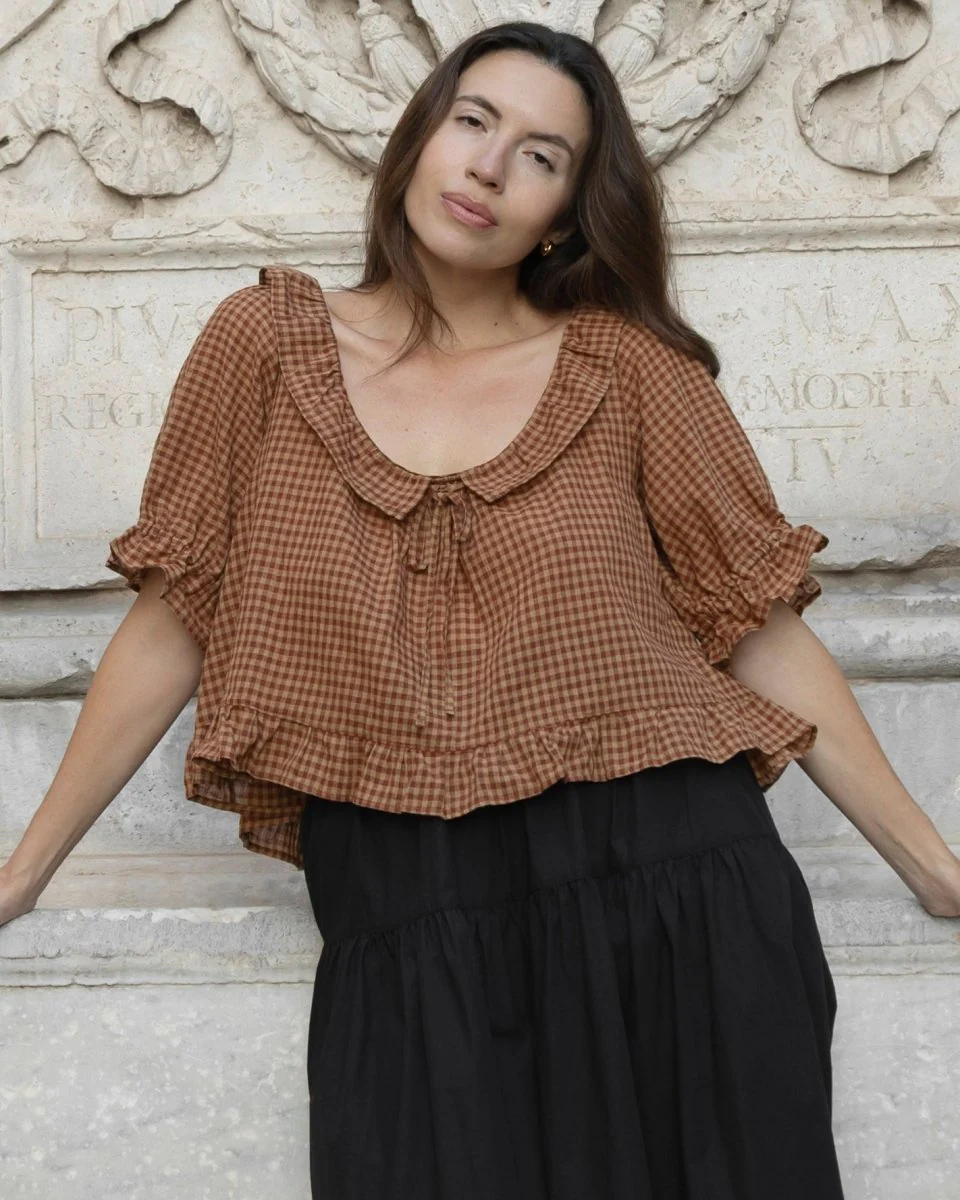 Harly Jae Doll Blouse (Maple Gingham) - Image 3